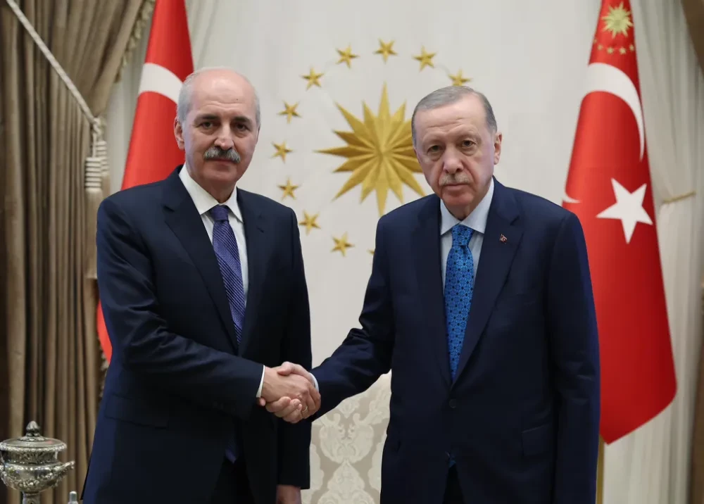 Cumhurbaşkanı Erdoğan, TBMM Başkanı Numan Kurtulmuş’u Kabul Etti