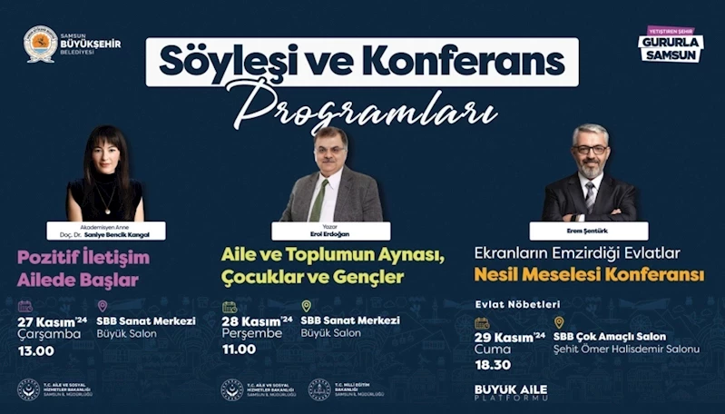 Büyükşehir’in söyleşi ve konferans programları başlıyor