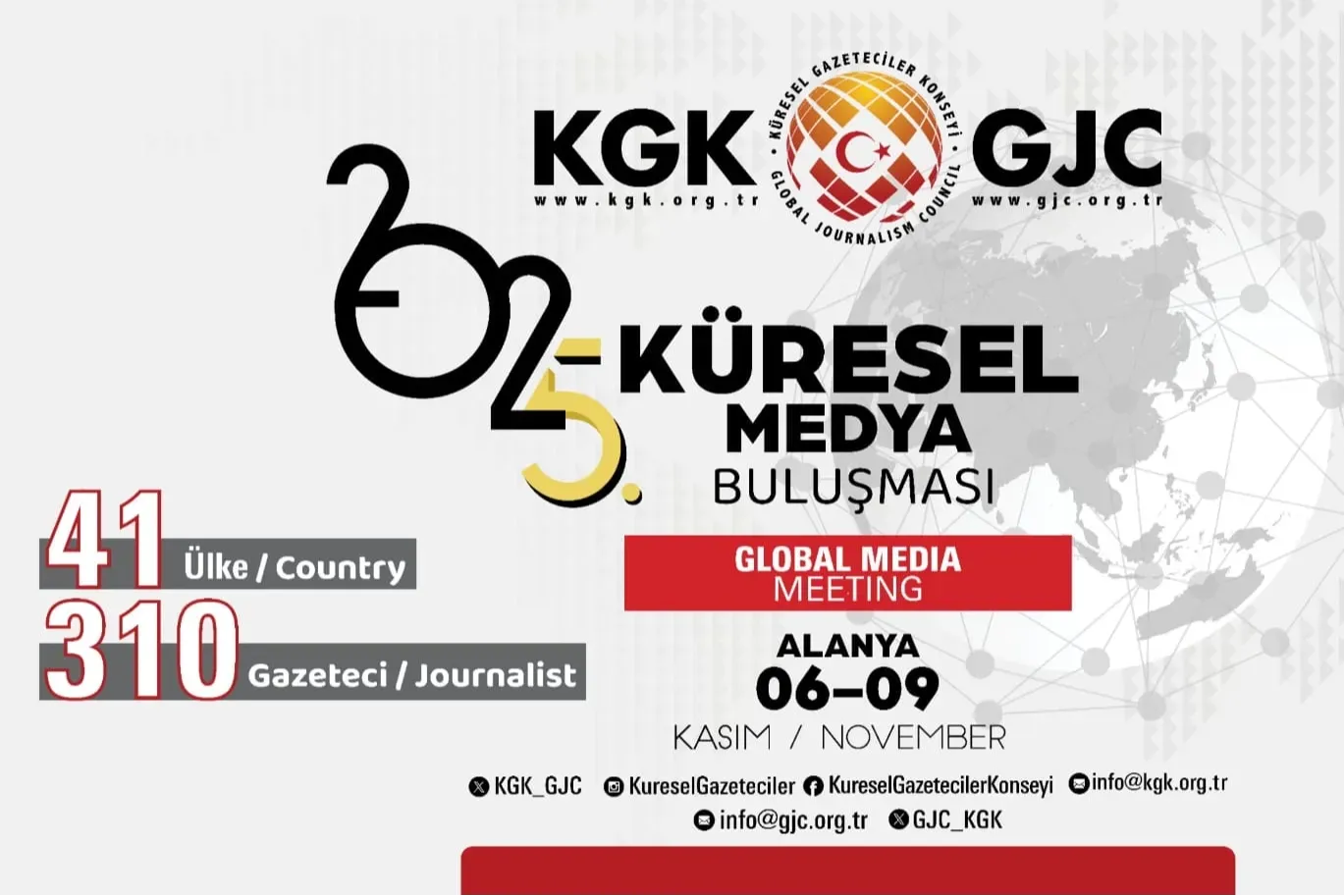 KGK 5. Küresel Medya Buluşması Alanya’da başlıyor