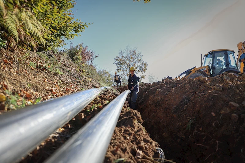 Kurudere Mahallesi’nin 6 bin 500 metrelik yeni içme suyu hattında sona gelindi