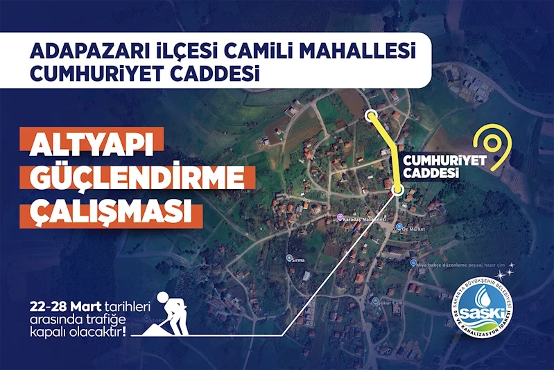 Altyapı çalışmaları için trafik alternatif güzergahlardan sağlanacak