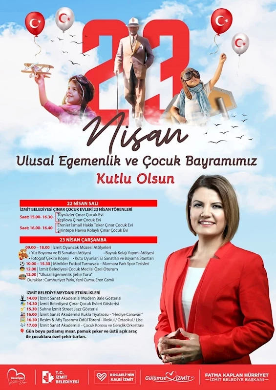İZMİT’TE 23 NİSAN COŞKUSU