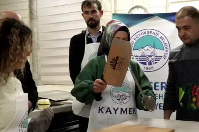 KAYMEK'ten pastırma doğrama kursu