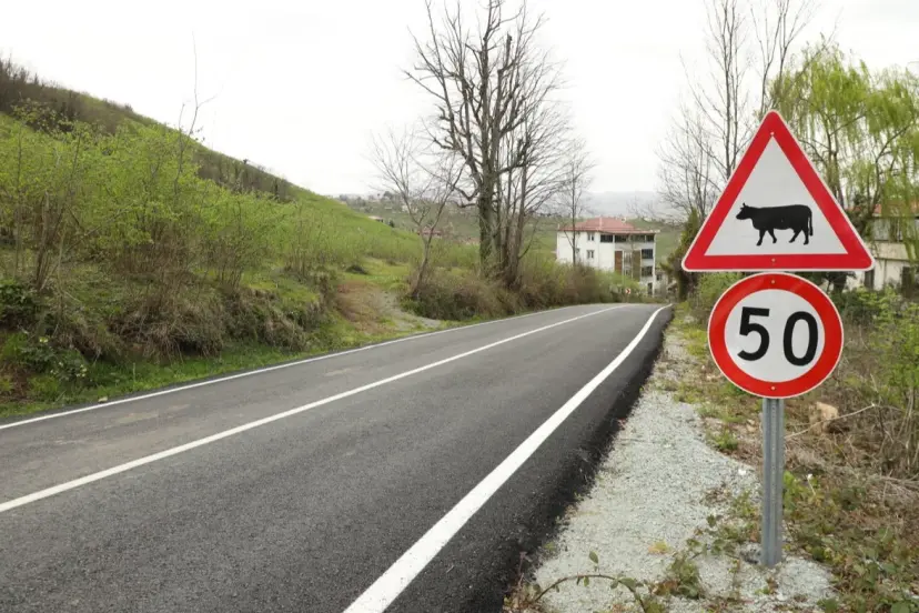 Ordu’da tamamlanan yollarda trafik güvenliği artırılıyor